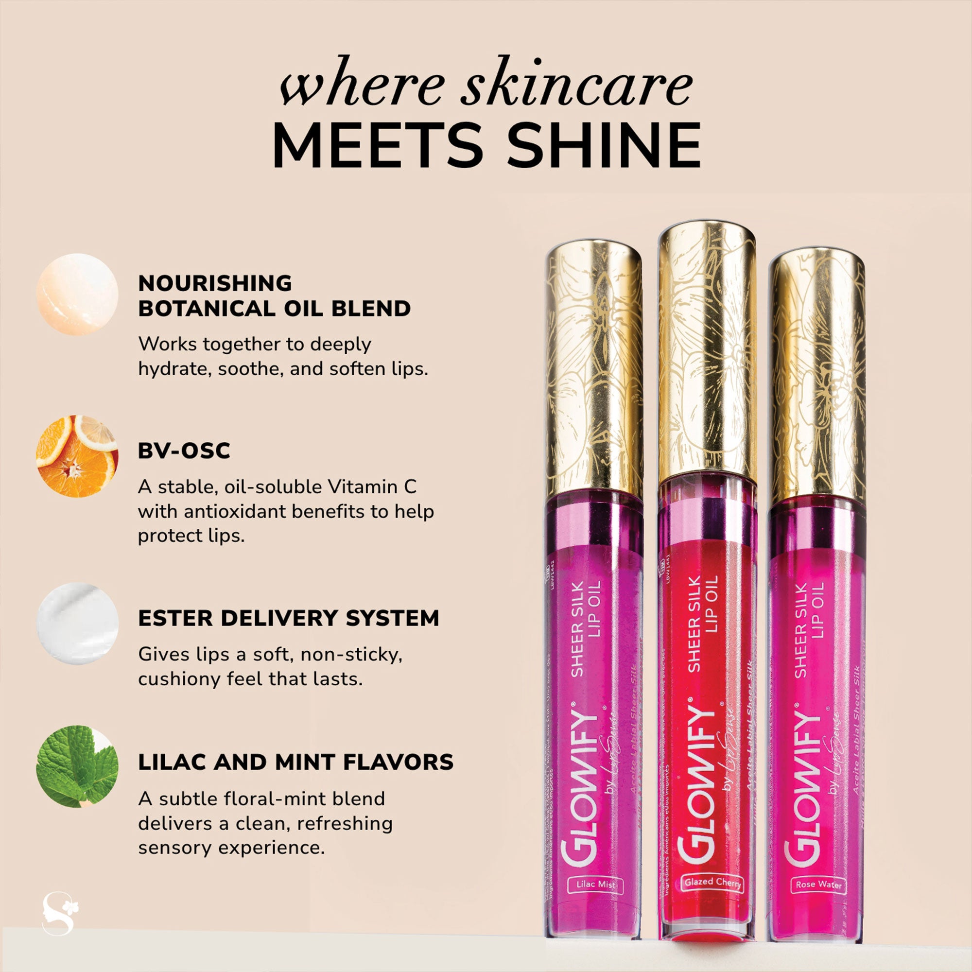Glowify Sheer Silk Lip Oil Collection
