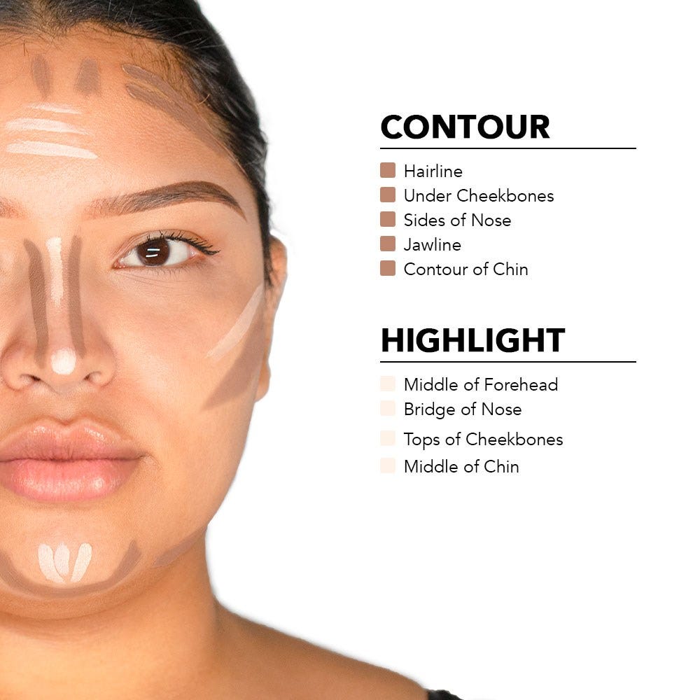 MakeSense® Cream Contour & Highlight Duo - Deep